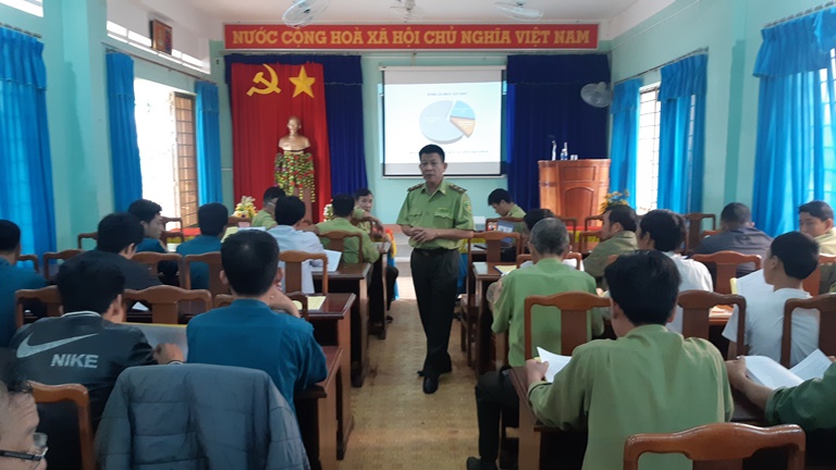 Hạt Kiểm lâm huyện Bù Đăng tổ chức tập huấn phòng cháy chữa cháy rừng năm 2018