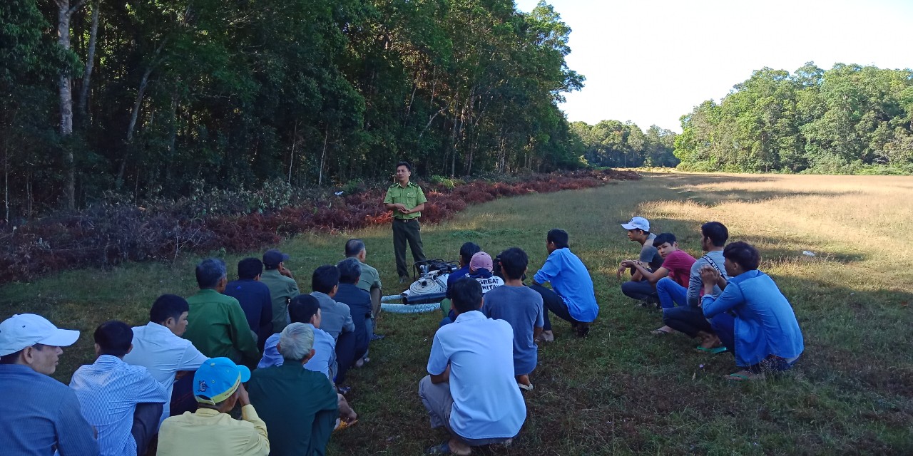 Tập huấn phòng cháy, chữa cháy rừng cho cộng đồng trên địa bàn huyện Bù Đăng